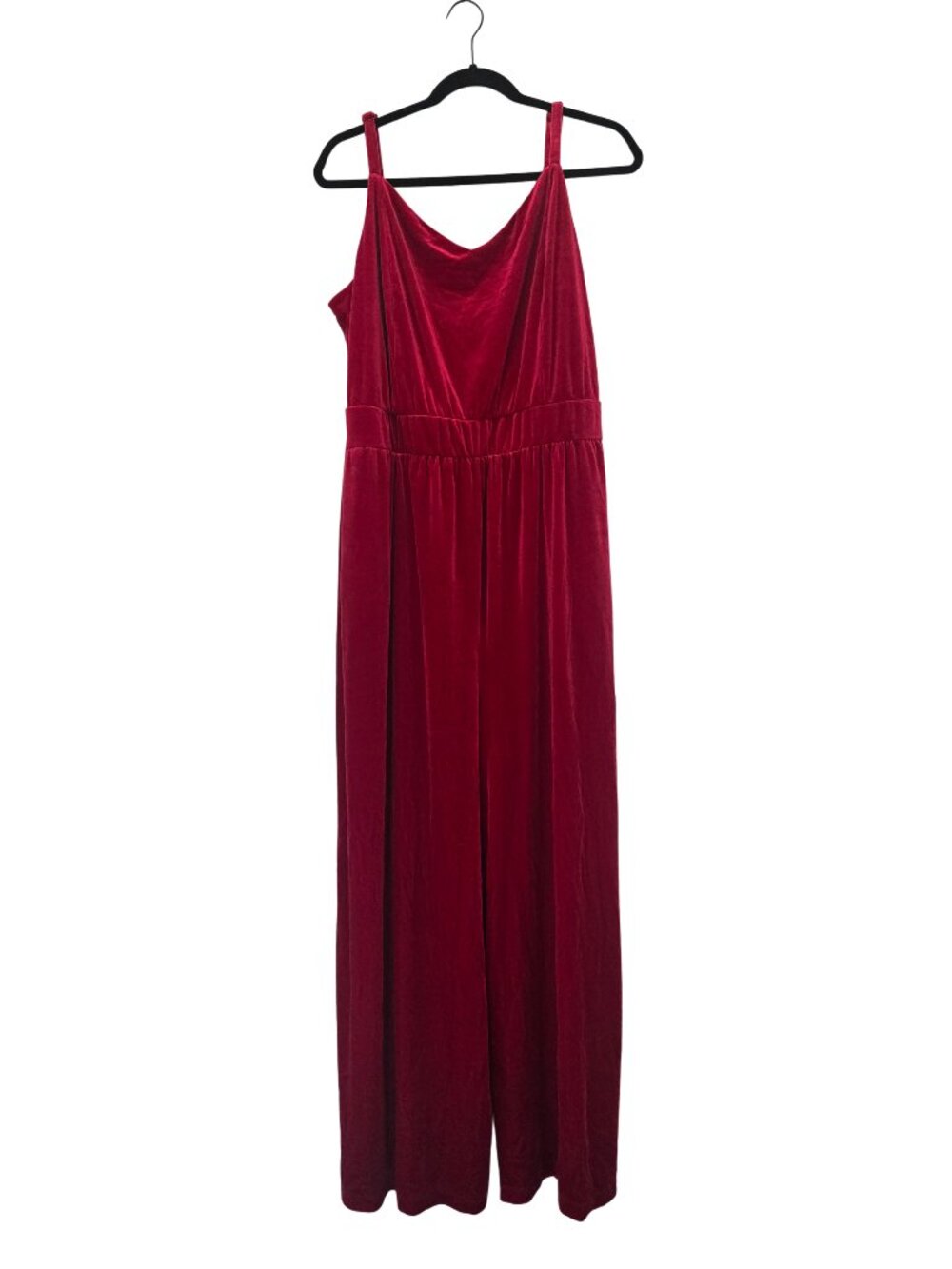 Torrid - Red Velvet Wide Leg Jumpsuit - 3X - Picture 2 of 5